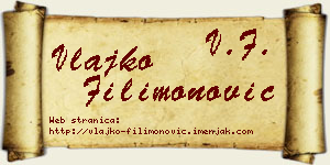 Vlajko Filimonović vizit kartica